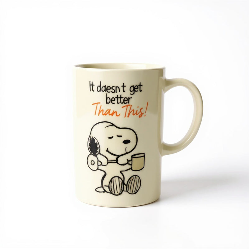 Snoopy Coffee Mug “It Doesn’t Get Better Than This!” | 12oz Funny Cute Ceramic Tea Cup
