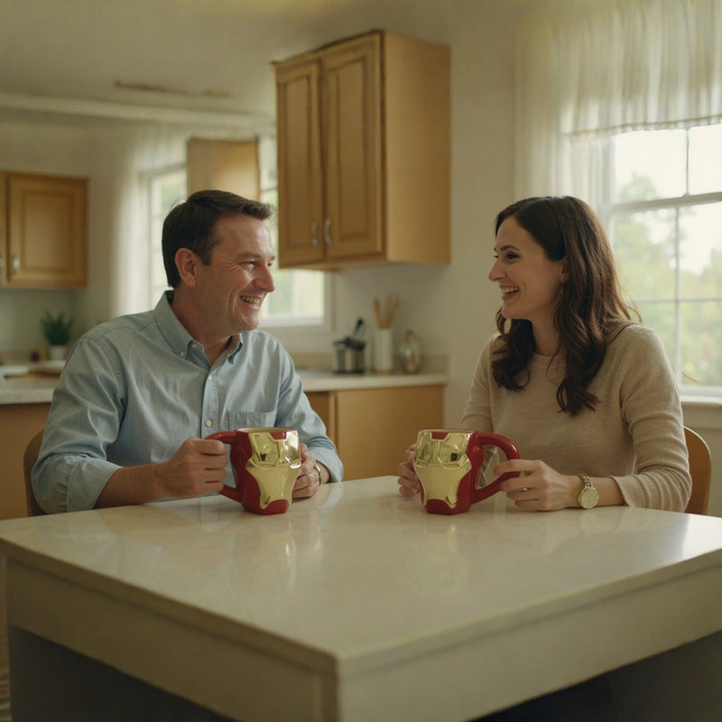 Marvel Avengers Iron Man 3D Ceramic Coffee Mug | Superhero Face Shaped Tea Cup | Limited Edition