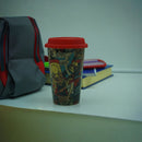 Superhero Hero Comic Print Coffee Cup with Lid for Kids – Leakproof Travel Mug with –