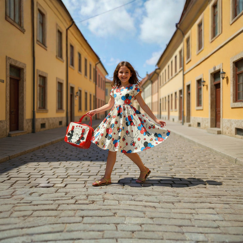 Disney Mickey &amp; Minnie Kiss Print “SMACK” Handbag