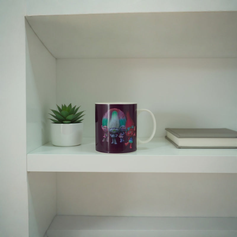 Disney Trolls Ceramic Mug for Kids | Colorful Coffee Cup | Dishwasher &amp; Microwave Safe