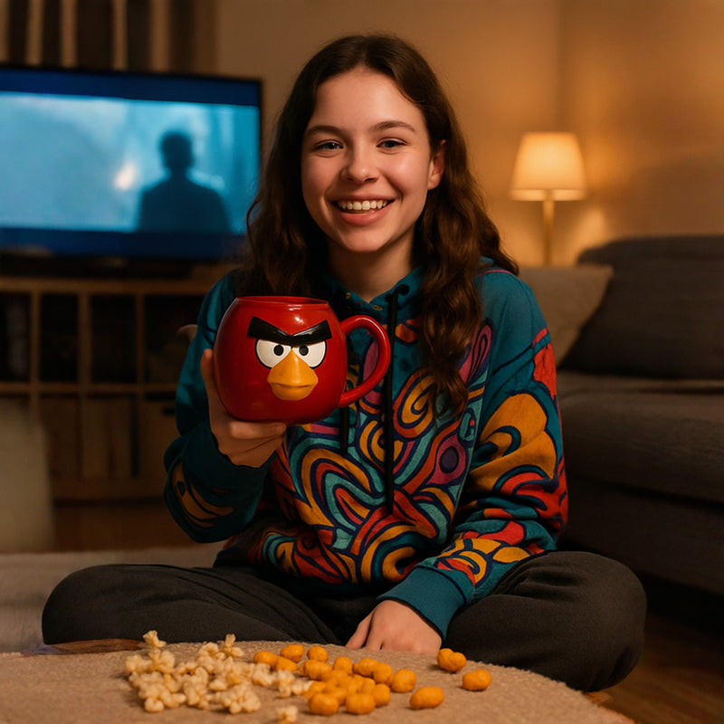 Angry Birds Red Character Mug – 3D Sculpted Coffee Cup for Kids Gamers