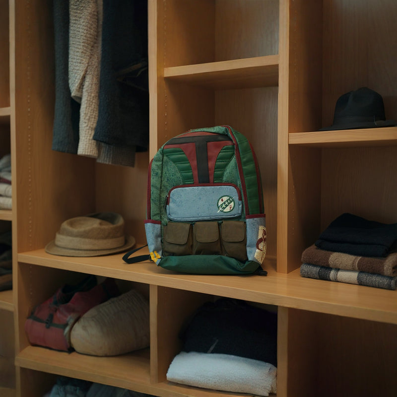 Marvel Star Wars Boba Fett Backpack – Mandalorian School Bag for Kids &amp; Adults