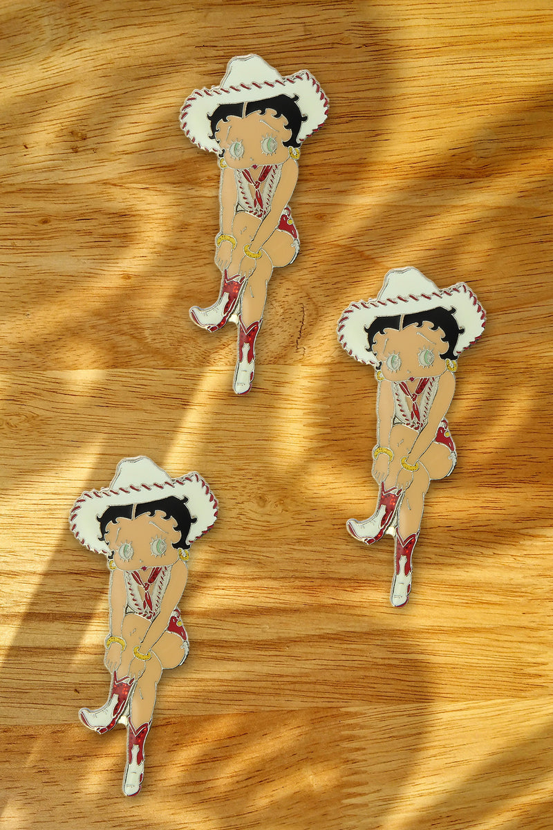 Betty Boop Lapel Pin(Champagne, Cocktail, Cowgirl)