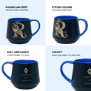 Ravenclaw Coffee Mug – Blue and Matte Black Ceramic Tea Cup