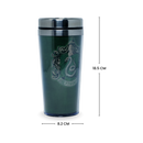 Slytherin Travel Tumbler | Green 24oz Stainless Steel Insulated with Leakproof Lid | Gift for Harry Potter Fans