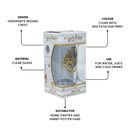 Harry Potter Hogwarts Clear Glass–Crest with Latin Motto & Black Rim Accent | Limited Edition Gift