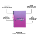 Just Hype Pink Sleek Notebook