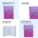 Just Hype Pink Sleek Notebook