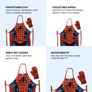 Marvel Spiderman Torso Apron Gloves Set 4