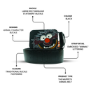 Muppets PU Leather Belt with Animal Printed Metal Buckle