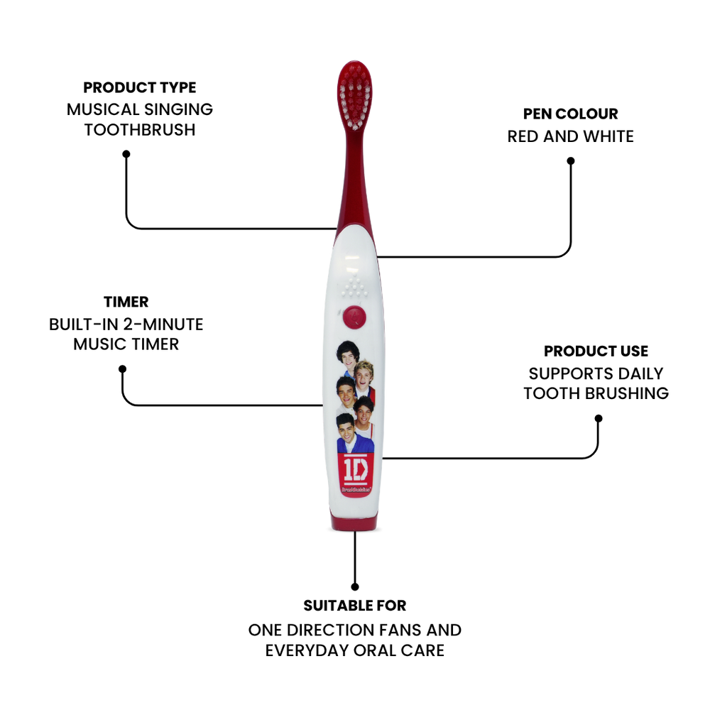 Brushbuddies One Direction Singing Tooth Brush (Live while we're