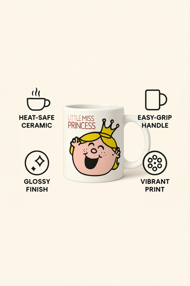 Little Miss Princess Ceramic Mug – Cute Microwave & Dishwasher Safe Ceramic Gift Cup