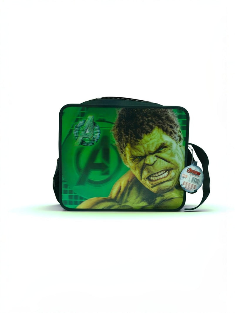 Marvel Avengers Hulk Shoulder Bag for Kids –Green Messenger Bag- Adjustable Shoulder Strap