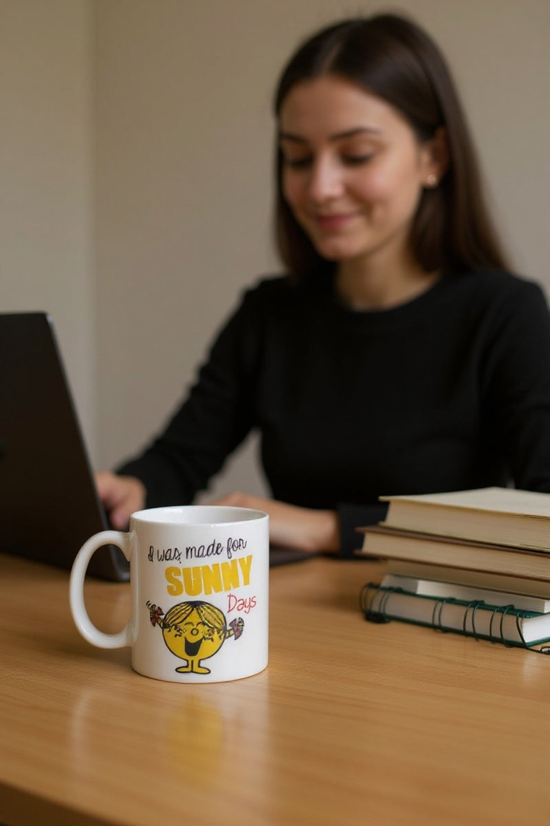 Little Miss Sunshine Ceramic Mug – Cute Cup- Microwave & Dishwasher Safe