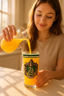 Harry Potter Slytherin House Crest Clear Glass with Green Stripe – 16oz Versatile Gift