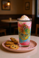 Harry Potter Hogwarts Clear Glass–Crest with Latin Motto & Black Rim Accent | Limited Edition Gift