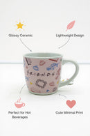 Nostalgia FRIENDS TV Show Mug- Pink Ceramic Microwave and Dishwasher Safe | Legendary Gift