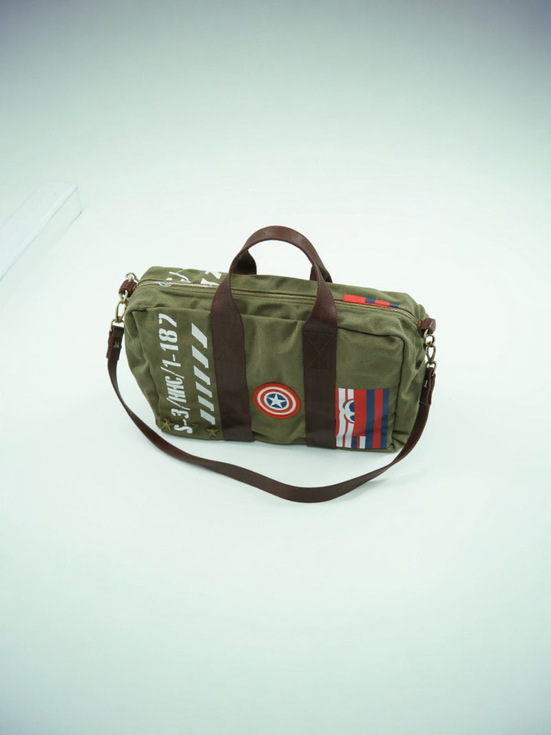 Vintage Army Green Canvas Duffel Bag – Waterproof Double-Stitched Crossbody Travel Gift