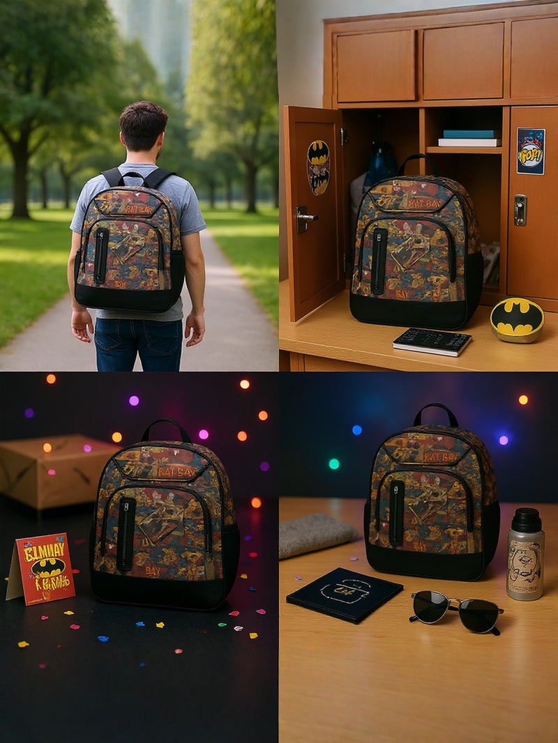 Camouflage Print Backpack – Padded Shoulder Straps & Front Zipper Pocket Lsrge Space- Gift