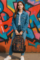 Camouflage Print Backpack – Padded Shoulder Straps & Front Zipper Pocket Lsrge Space- Gift