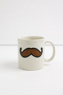 Funny Mustache White Coffee Mug – Ceramic Gag Gift Cup | Microwave &     Dishwasher Safe