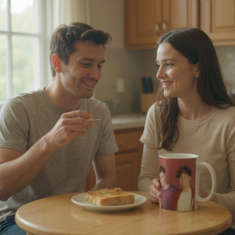 Official One Direction Red Ceramic Mug – Wide Base Coffee Cup with Band Member Print – Premium Music Merchandise