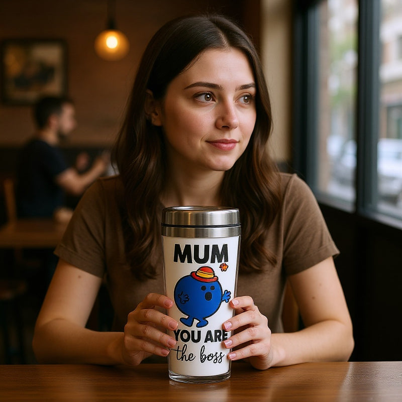 Funny Mum “You Are the Boss” Travel Mug – BPA-Free & Eco-Friendly Stainless Steel with a Spill Proof lid Tumbler | Gift