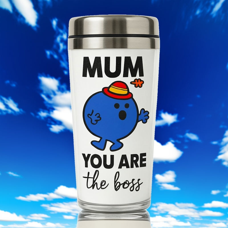 Funny Mum “You Are the Boss” Travel Mug – BPA-Free & Eco-Friendly Stainless Steel with a Spill Proof lid Tumbler | Gift