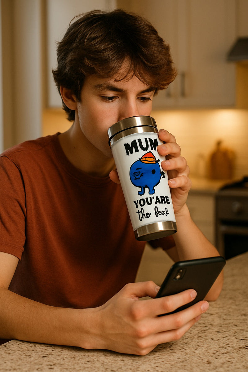 Funny Mum “You Are the Boss” Travel Mug – BPA-Free & Eco-Friendly Stainless Steel with a Spill Proof lid Tumbler | Gift