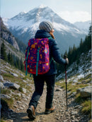 Cute Cartoon Backpack– Waterproof Large School Camping Bag- Pink & Purple Soft Yet Strong Fabric | Gift