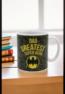 Dad Greatest Super Hero Mug | Ceramic 11oz Dishwasher & Microwave Safe for Drinkware or Decor | Gift for Fans