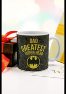 Dad Greatest Super Hero Mug | Ceramic 11oz Dishwasher & Microwave Safe for Drinkware or Decor | Gift for Fans