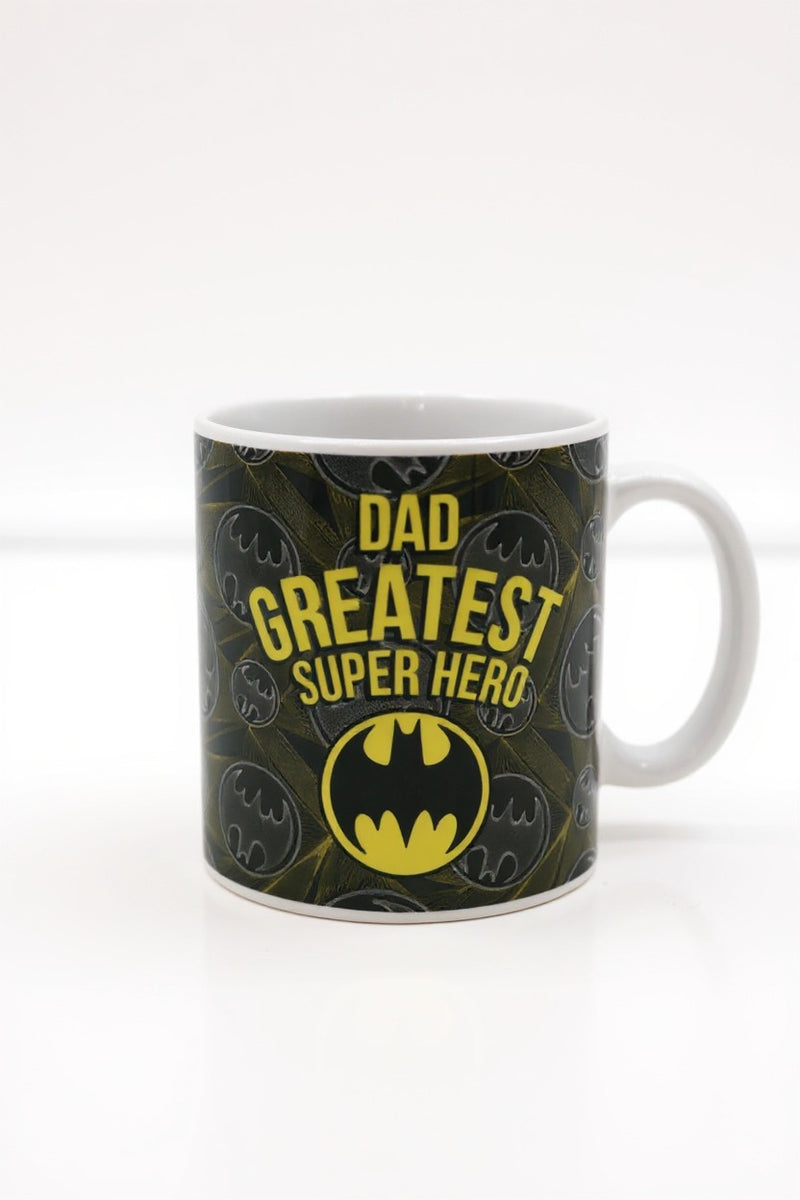 Dad Greatest Super Hero Mug | Ceramic 11oz Dishwasher & Microwave Safe for Drinkware or Decor | Gift for Fans