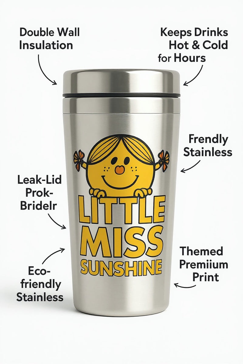 Little Miss Sunshine Travel Mug | Stainless Steel 12oz | Gift for Fans