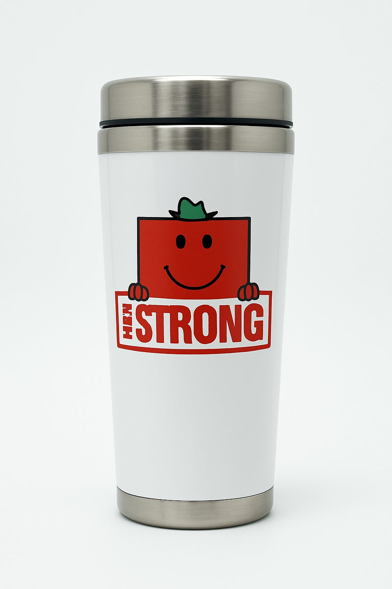 Mr. Strong Travel Mug | Stainless Steel 12oz | Gift for Fans