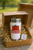 Mr. Strong Travel Mug | Stainless Steel 12oz | Gift for Fans
