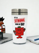 Mr. Strong Travel Mug | Stainless Steel 12oz | Gift for Fans