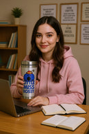 Little Miss Bossy Travel Mug | Stainless Steel 12oz | Gift for Fans