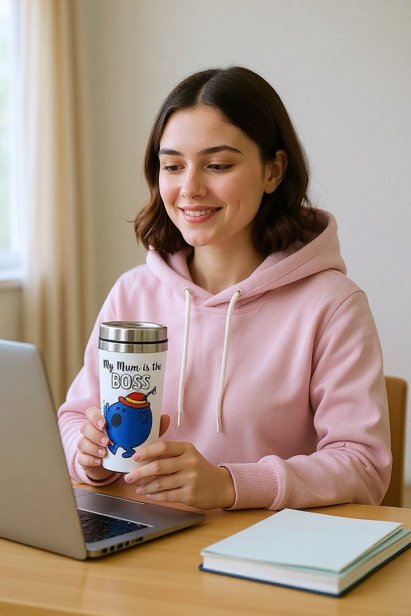 My Mum is the Boss Travel Mug | Stainless Steel | Gift for Fans