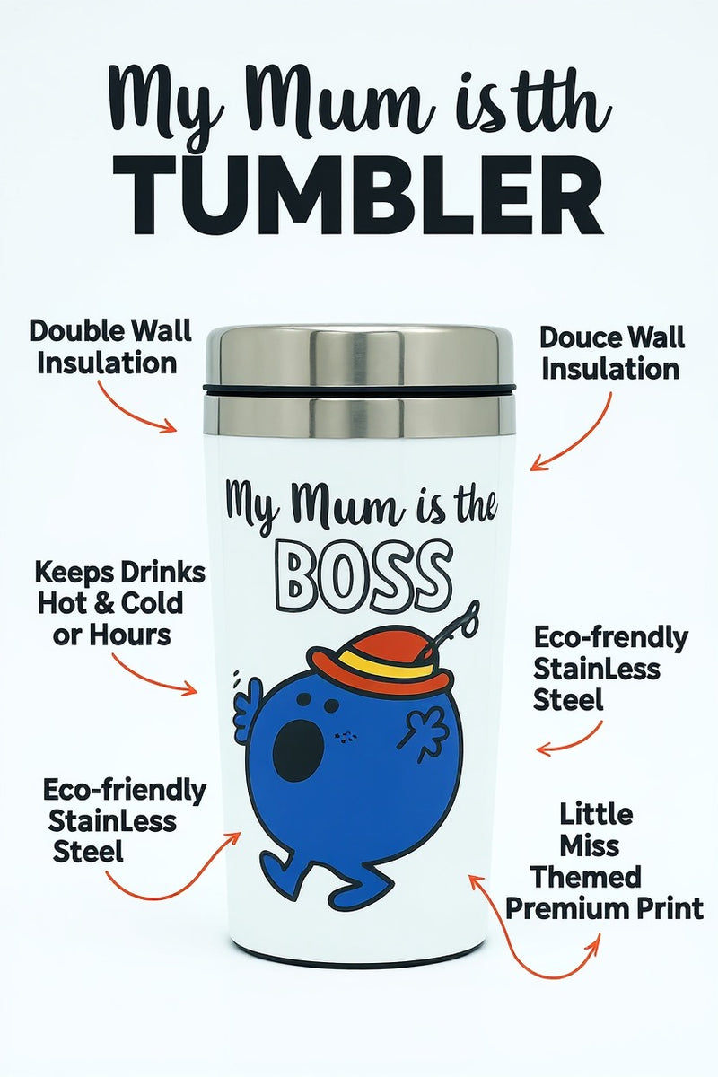 My Mum is the Boss Travel Mug | Stainless Steel | Gift for Fans