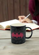 Batman Pink Black Logo Mug | Ceramic 15oz Dishwasher & Microwave Safe for Drinkware or Decor | Gift for Fans