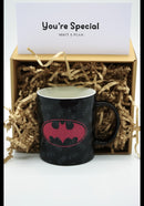 Batman Pink Black Logo Mug | Ceramic 15oz Dishwasher & Microwave Safe for Drinkware or Decor | Gift for Fans