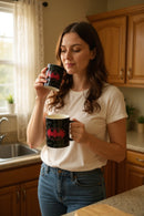 Batman Pink Black Logo Mug | Ceramic 15oz Dishwasher & Microwave Safe for Drinkware or Decor | Gift for Fans