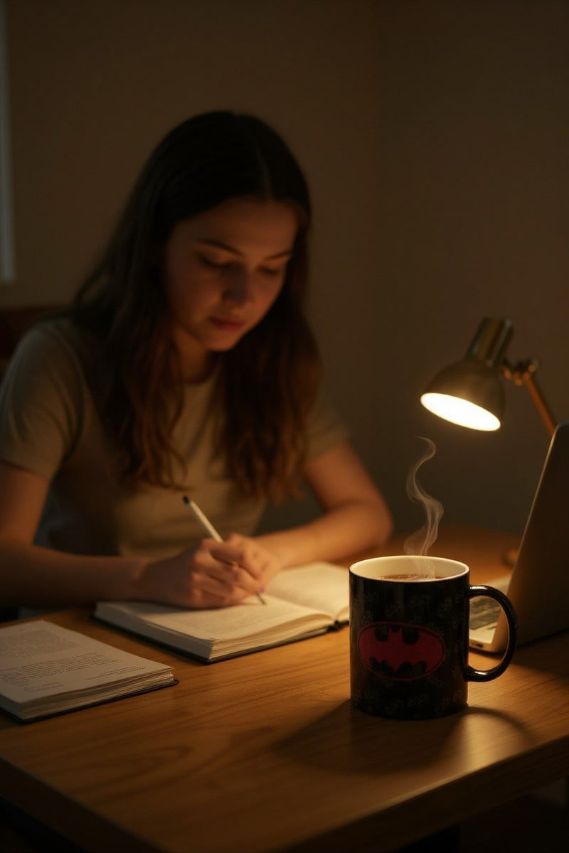 Batman Pink Black Logo Mug | Ceramic 15oz Dishwasher & Microwave Safe for Drinkware or Decor | Gift for Fans