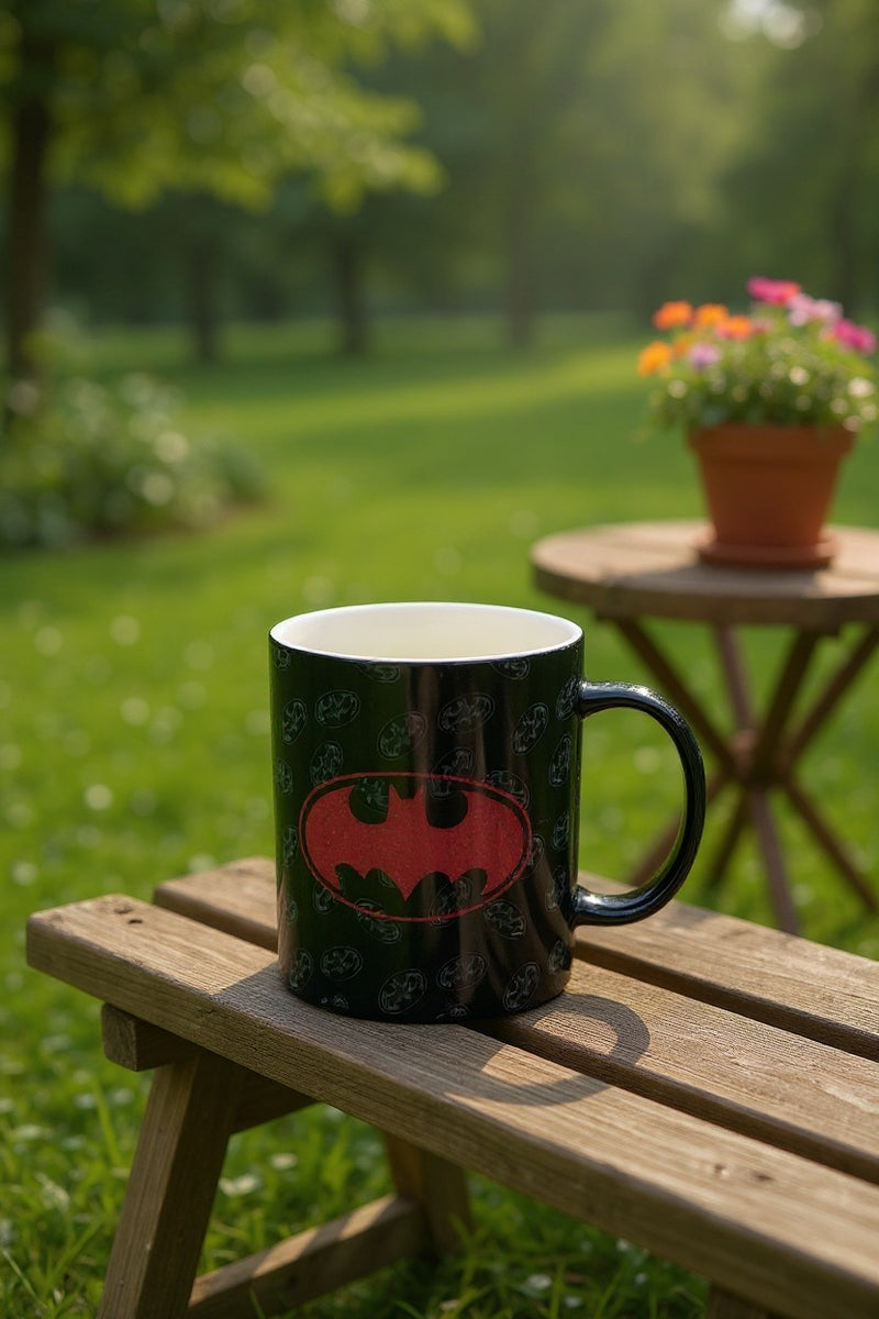 Batman Pink Black Logo Mug | Ceramic 15oz Dishwasher & Microwave Safe for Drinkware or Decor | Gift for Fans