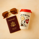 Leakproof Snoopy Dog Travel Mug | BPA-Free Hot & Cold Safe Coffee Tumbler with Easy Grip