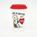 Leakproof Snoopy Dog Travel Mug | BPA-Free Hot & Cold Safe Coffee Tumbler with Easy Grip