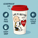 Leakproof Snoopy Dog Travel Mug | BPA-Free Hot & Cold Safe Coffee Tumbler with Easy Grip