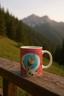 Frozen Olaf Pink Theme Ceramic Mug | Ceramic 11oz | Gift for Kids